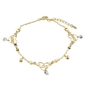 Bracelet Chaîne De Cheville Femme En Acier Inoxydable Plaqué Or 18 Carats - Breloque Note De Musique, Neuf Avec étiquettes