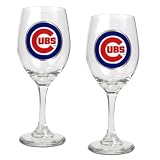 Chicago Cubs MLB 2pc Wine Glass Set