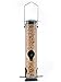 Gray Bunny GB-6847 Classic Tube Feeder, Premium Hard Plastic Outdoor Birdfeeder Steel Hanger, Weatherproof Water Resistant
