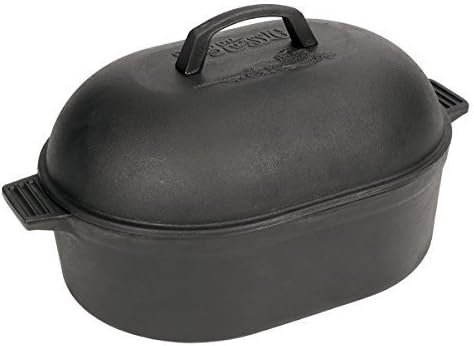 Bayou Classic 12 Quart Cast Iron Oval Roaster with Domed Lid 7418 by Bayou Classics