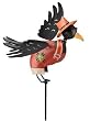 Crow Man Jiggle Wings Garden Stake Statuary