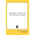 Birthday Poems Of The Century (1901) by Ernest Green Dodge and Hope Dunlap