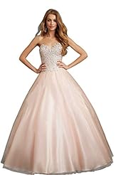  Floor Length Corset   Waistline Chiffon Sweetheart Lace-Up Beaded  Ball Gown Prom Dress 