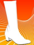Pleaser Brand Style ChaCha-180 Kids White GoGo Girls Costume Knee High Boots Go Go Cheerleader Girl