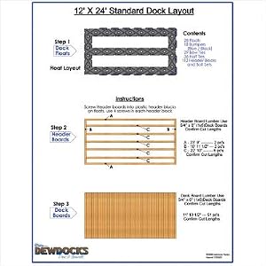 Dewdocks Standard Dock (Beige Blue,12 X 24-Feet) by