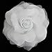 Sara Monica Flower Hair Clip and Pin: Snow Rose: Made in the USA
