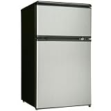 41HbcHu8BKL. SL160  Danby DCR326BSL 3.1 Cu.Ft. Dual Door Compact Fridge with Freezer, Black/Stainless