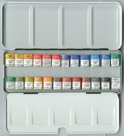 Winsor & newton artists watercolour lightweight metal sketchers box