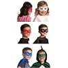 Little Adventures Superhero Costume Mask for Kids, Black/Red