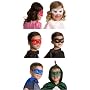 Little Adventures Superhero Costume Mask for Kids, Black/Red