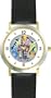 Halloween Haunted House - WATCHBUDDY� DELUXE TWO-TONE THEME WATCH - Arabic Numbers - Black Leather Strap-Size-Large ( Men's Size or Jumbo Women's Size )