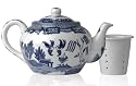 HIC Blue Willow 32-Ounce Teapot with Infuser