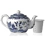HIC Blue Willow 32-Ounce Teapot with Infuser