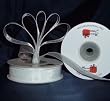 Sheer Organza Ribbon Mono Edge - 3/8" - 25 Yards (75 FT) - White