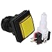 BQLZR Yellow and Black 33 x 33mm Square Shape LED Illuminated Push Button Large Machinery 12V Switch Pack of 5