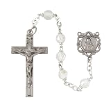 Pewter and Aurora Crystal Rosary w/ Small Crucifix by Bob Siemon