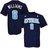 Youth Utah Jazz #8 Deron Williams Navy Net Player Tshirt - S 8