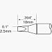 STP Series Temperature Sensitive Chisel Tip Cartridge 30° 2.50mm for MFR-HSR Iron