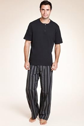 Authentic Embroidered Striped Top & Bottoms Set