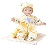MATHEW 24 Porcelain Toddler w/Duck Doll By Golden Keepsakes