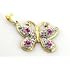 9ct Ladies SG045/Cl Glitter Butterfly Pendant & 18inch Chain