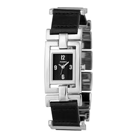 Fossil - ES1851 - Montre Mode Femme - Quartz analogique - Bracelet en Cuir Noir et acier