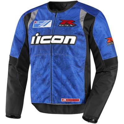 Icon Overlord GSX-R Men's Textile On-Road Motorcycle Jacket - Blue / Large