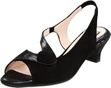 Beautifeel Women's Stefania Open-Toe Pump,Black Luminous Suede,37 EU/6-6.5 M US