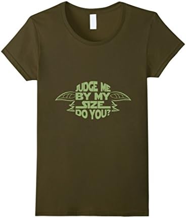 Women's Green Warrior TShirt Yoda Judge Me By Size Do You Funny Gift Large Olive