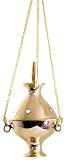 Brass Hanging Censer/Charcoal Incense Burner - Ornate 3"