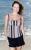 Sporty Spice Square Neck Tankini Top - Women's Swimsuit Plus Size Swimsuits