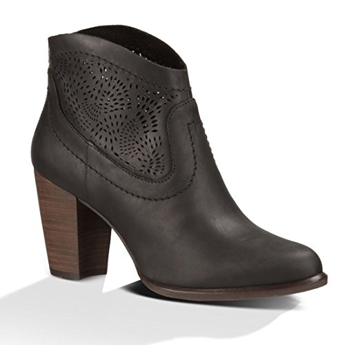 New UGG Women's Charlotte Seaweed Perf Ankle Boot Black