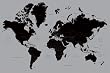 ポスター 世界地図/シルバー PP-31842