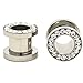 Surgical Steel 316l with Clear Cz Stones Screw Fit Gauges/plugs/tunnels Nickle Free (1 Pair) Different Sizes Available( A/3/3/20)