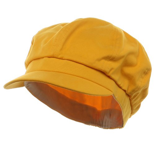 Cotton Elastic Newsboy Cap-Yellow W15S55DB000FGJL04 : image