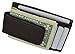 Genuine Leather Money Clip front pocket wallet with magnet clip and card ID Case (Black)