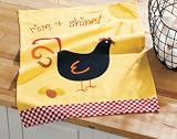 Rise n Shine Vintage Hen Dishtowel