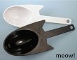 Cat Food Scooper - 1/2 Cup-Assorted Black or White (Black or White Assorted) (13" L x 4.5" W x 2" D)
