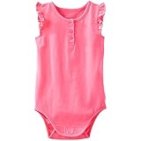 OshKosh Baby Girls Flutter-Sleeve Bodysuit Pink 9M
