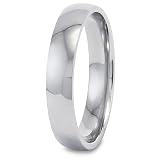 Polished Domed Stainless Steel Ring (4.0mm) - Sizes 5 - 13