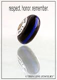 Genuine Thin Blue Line Charm Police Bead by Thin Line Jewelry