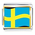 Sweden Flag Italian Charm Bracelet Bracelet Link