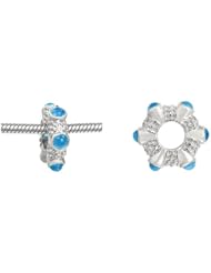 Storywheel® Cab Swiss Blue Topaz Ring Bead / Charm in 925 Sterling Silver