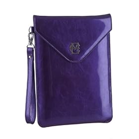 M-Edge Icon Patent Leather Kindle Sleeve (Fits 6" Display, Latest Generation Kindle), Purple