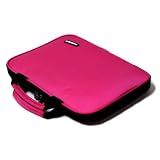 Dell Inspiron Mini10 Notebook CaseCrown Premium Double Memory Foam Laptop Case (Nylon Hot Pink)