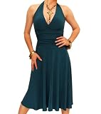 Blue Banana - Robe vert avec bretelles tour de cou - Taille 44