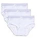Feathers Girls Solid White Snug Fit Tagless Briefs Underwear - 100% Cotton Super Soft Panties, Solid White, 6