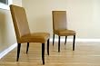 2 Light Brown Full Leather Dining Chairs By Wholesale Interiors