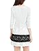Allegra K Fall Winter Women Splice Round Neck Long Sleeve Shift Dress