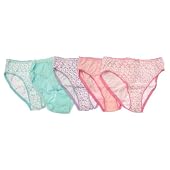 Childrens Girls 100% Cotton Underwear Briefs (Pack of 5)